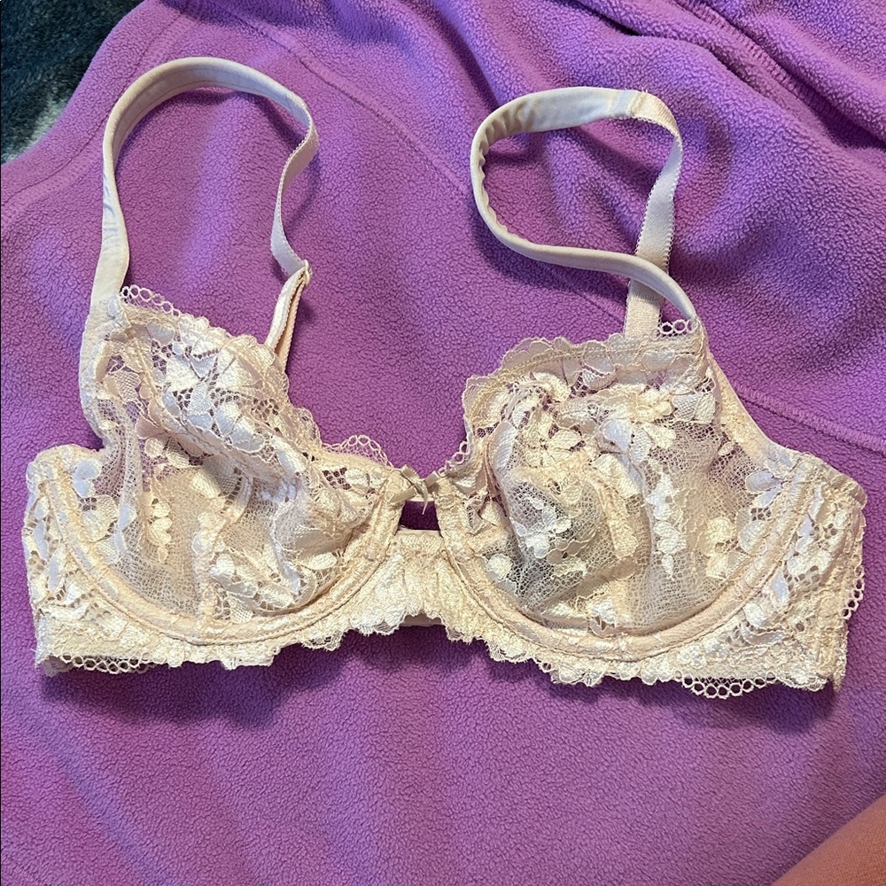 Talbots Lace Underwire Bra - Cream